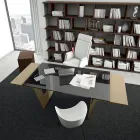 Schreibtisch mit Glasplatte Andrea Stramigioli - Frafalla Viadurini