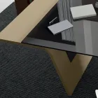 Schreibtisch mit Glasplatte Andrea Stramigioli - Frafalla Viadurini
