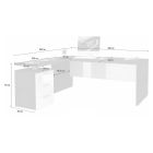 Eckiger Schreibtisch aus Melaminholz 2 Ausführungen - Analuisa Viadurini