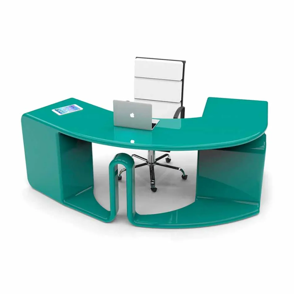 Designer-Schreibtisch mit Schubladen, hergestellt in Italien, Milazzo Viadurini