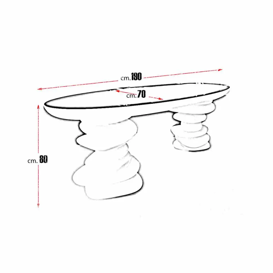 Schreibtisch in modernem Design Aldington von Hand hergestellt Viadurini