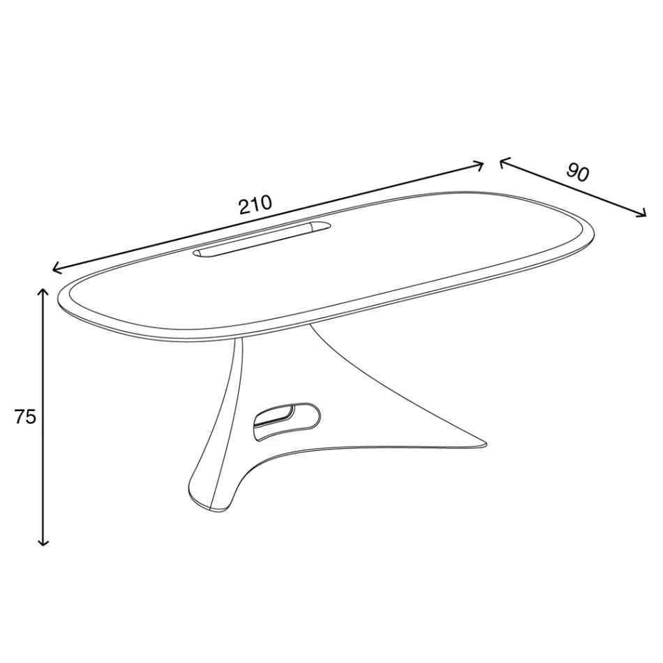 Karim Rashid Schreibtisch aus Harz - Smania Viadurini