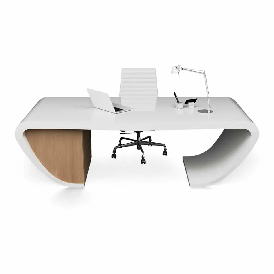 Moderner Büroschreibtisch, hergestellt in Italien, Miranda Viadurini