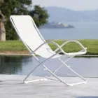 Klappbarer Gartenliegestuhl aus verzinktem Stahl Made in Italy 2 Stück - Hobbit Viadurini