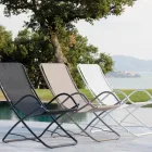 Klappbarer Gartenliegestuhl aus verzinktem Stahl Made in Italy 2 Stück - Hobbit Viadurini