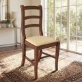 Klassischer Holzstuhl mit Stoffbezug, Made in Italy Design - Baptiste