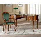 Klassischer Stuhl aus Nussbaumholz oder goldgepolstertem Holz Made in Italy - Imperator Viadurini