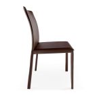 Stuhl komplett gepolstert mit dunkelbraunem Leder, hergestellt in Italien – Pupazzo Viadurini