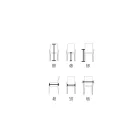 Stuhl mit Armlehnen, gepolstert mit elfenbeinfarbenem Leder, hergestellt in Italien – Schale Viadurini