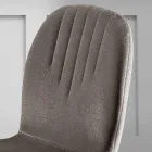 Stuhl mit Monocoque-Stoffsitz und Holzbeinen Made in Italy - Nezoku Viadurini