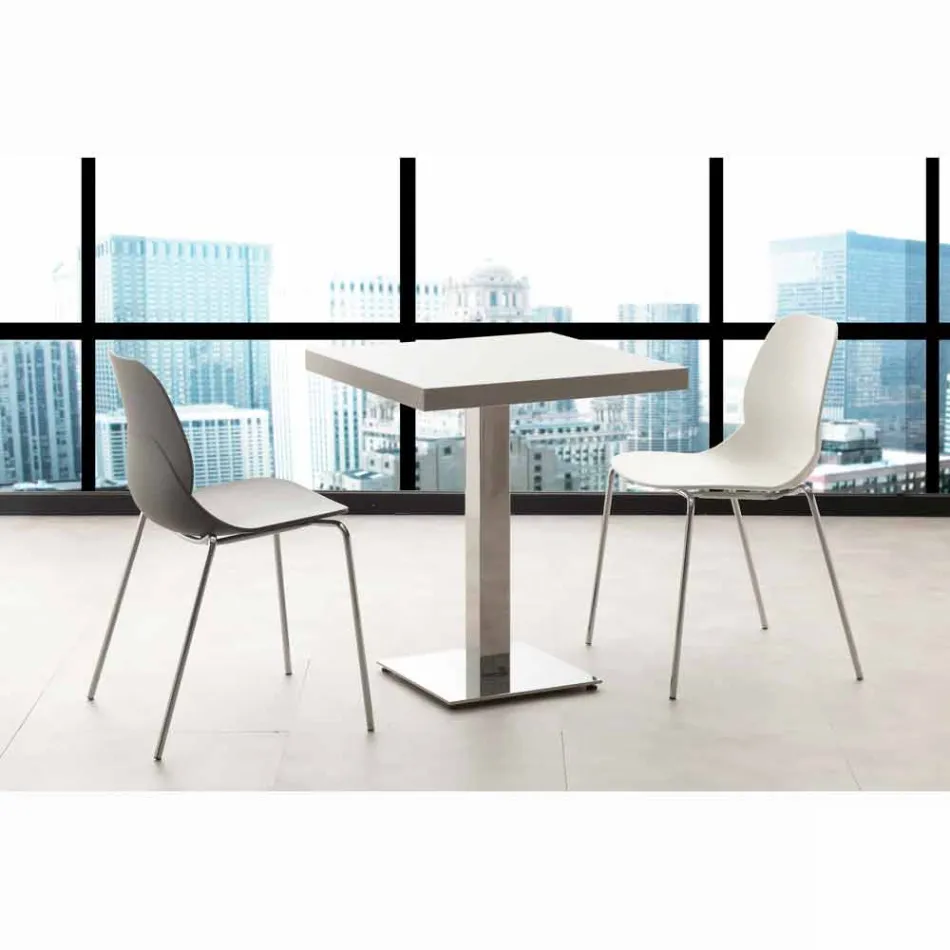 Stuhl mit verchromtem Gestell und Licata-Polypropylenschale Viadurini