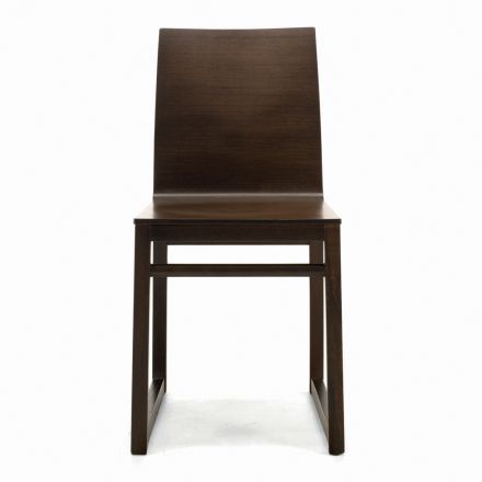 Stuhl mit Struktur aus Esche und Schale aus Eiche, hergestellt in Italien – Emilia Viadurini