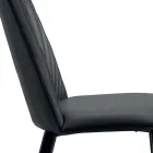 Küchenstuhl aus Kunstleder und Stahl, hergestellt in Italien, 4 Stück – Alexia Viadurini