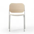 Küchenstuhl aus Holz und lackiertem Metall Made in Italy 2 Stück - Saffia Viadurini