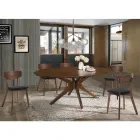 Küchenstuhl aus Stoff mit 2-teiliger Massivholzstruktur - Tonino Viadurini