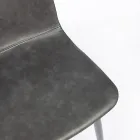 Vintage Design Küchen- oder Wohnzimmerstuhl aus Stahl und Kunstleder 2 Stück - Rekko Viadurini