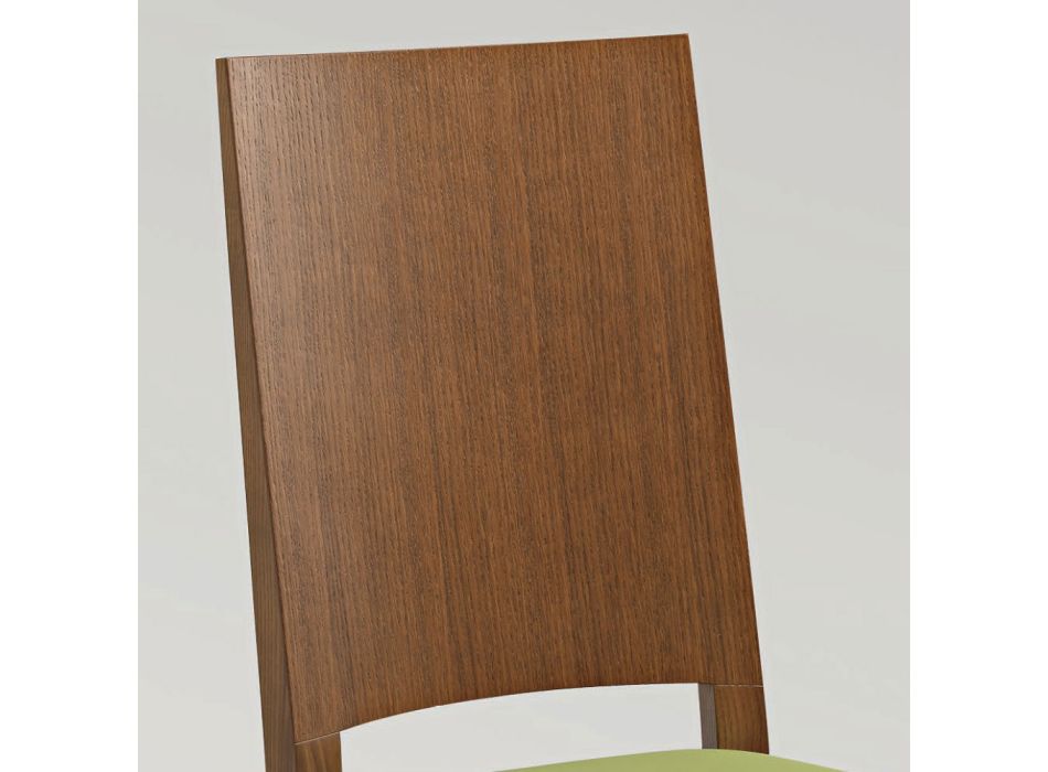 Küchenstuhl aus Buchenholz und Sitzfläche aus Kunstleder - Florent Viadurini