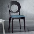 Küchenstuhl aus Holz und Stoff Modernes Design Made in Italy - Marrine