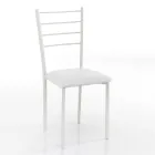 Küchenstuhl aus Kunstleder und lackiertem Metall 4 Teile - Remida Viadurini