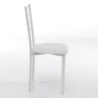 Küchenstuhl aus Kunstleder und lackiertem Metall 4 Teile - Remida Viadurini