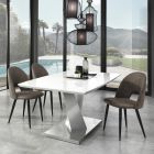 Küchenstuhl aus Kunstleder in gealterter Optik 4 Stück - Renetta Viadurini