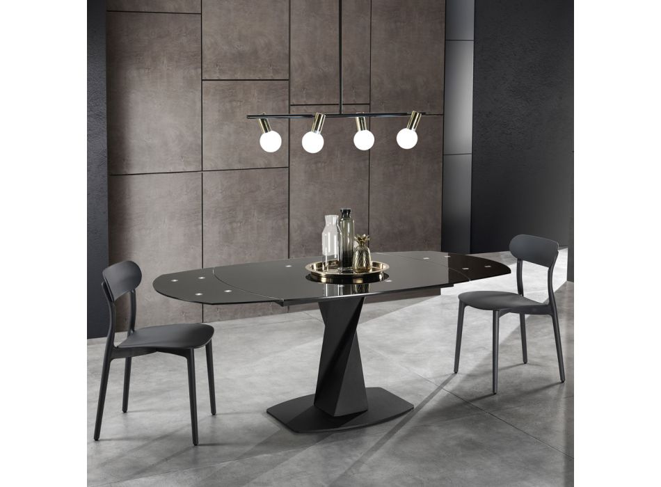 Küchenstuhl aus weißem oder mattgrauem Polypropylen 4 Stück - Milan Viadurini