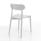 Küchenstuhl aus weißem oder mattgrauem Polypropylen 4 Stück - Milan Viadurini
