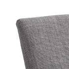 Küchenstuhl aus grauem Stoff mit Metallgestell 2 Stück - Shutter Viadurini