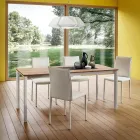 Küchenstuhl, vollständig gepolstert mit Öko-Leder, hergestellt in Italien, 2 Stück – Maria Viadurini