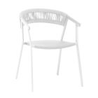 Outdoor-Stuhl mit Aluminiumstruktur und Seilrückenlehne, 2-teilig – Turbo Viadurini