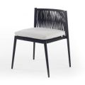 Stapelbarer Outdoor-Stuhl aus Aluminium und Seil Made in Italy - Nymeria