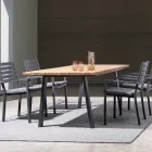 Homemotion Stapelbarer Outdoor-Stuhl aus Aluminium, 4 Stück - Carina Viadurini