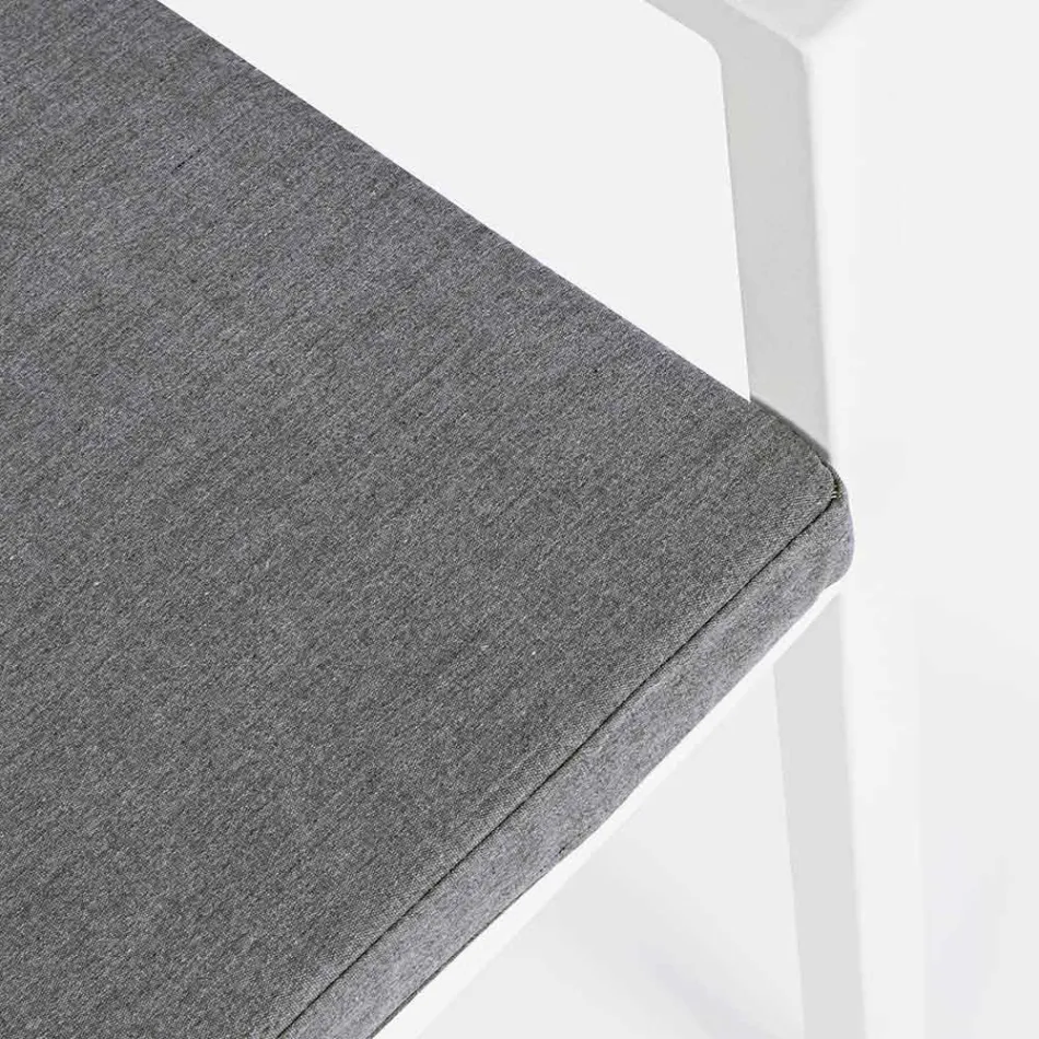 Homemotion Stapelbarer Outdoor-Stuhl aus Aluminium, 4 Stück - Carina Viadurini