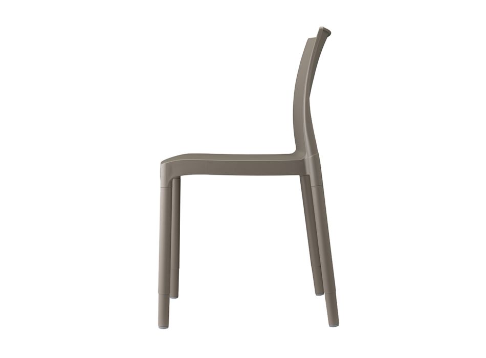Stapelbarer Outdoor-Stuhl aus Aluminium Made in Italy 6-teilig - Kolumbien Viadurini