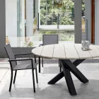 Stapelbarer Outdoor-Stuhl aus lackiertem Aluminium, Homemotion, 4 Stück - Vicki Viadurini