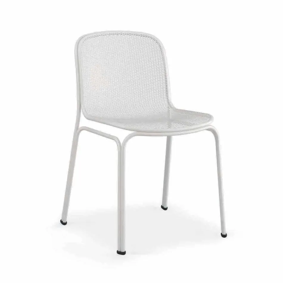 Stapelbarer Metallstuhl im Freien Hergestellt in Italien, 4 Stück - Prunella Viadurini