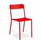 Stapelbarer Metallstuhl im Freien Hergestellt in Italien, 4 Stück - Xylia Viadurini
