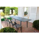 Stapelbarer Gartenstuhl aus lackiertem Metall Made in Italy, 4 Stück - Tüll Viadurini