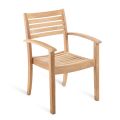 Stapelbarer Outdoor-Stuhl aus Teakholz, hergestellt in Italien – Sleepy
