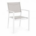 Stapelbarer Outdoor-Stuhl aus Textilene Homemotion, 6-teilig - Narcissa