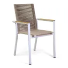 Außenstuhl aus Aluminium, Sitz und Rückenlehne aus Seil - Detail Viadurini