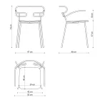 Outdoor-Stuhl aus Metall und Polyurethan, hergestellt in Italien, 2 Stück – Trosa Viadurini