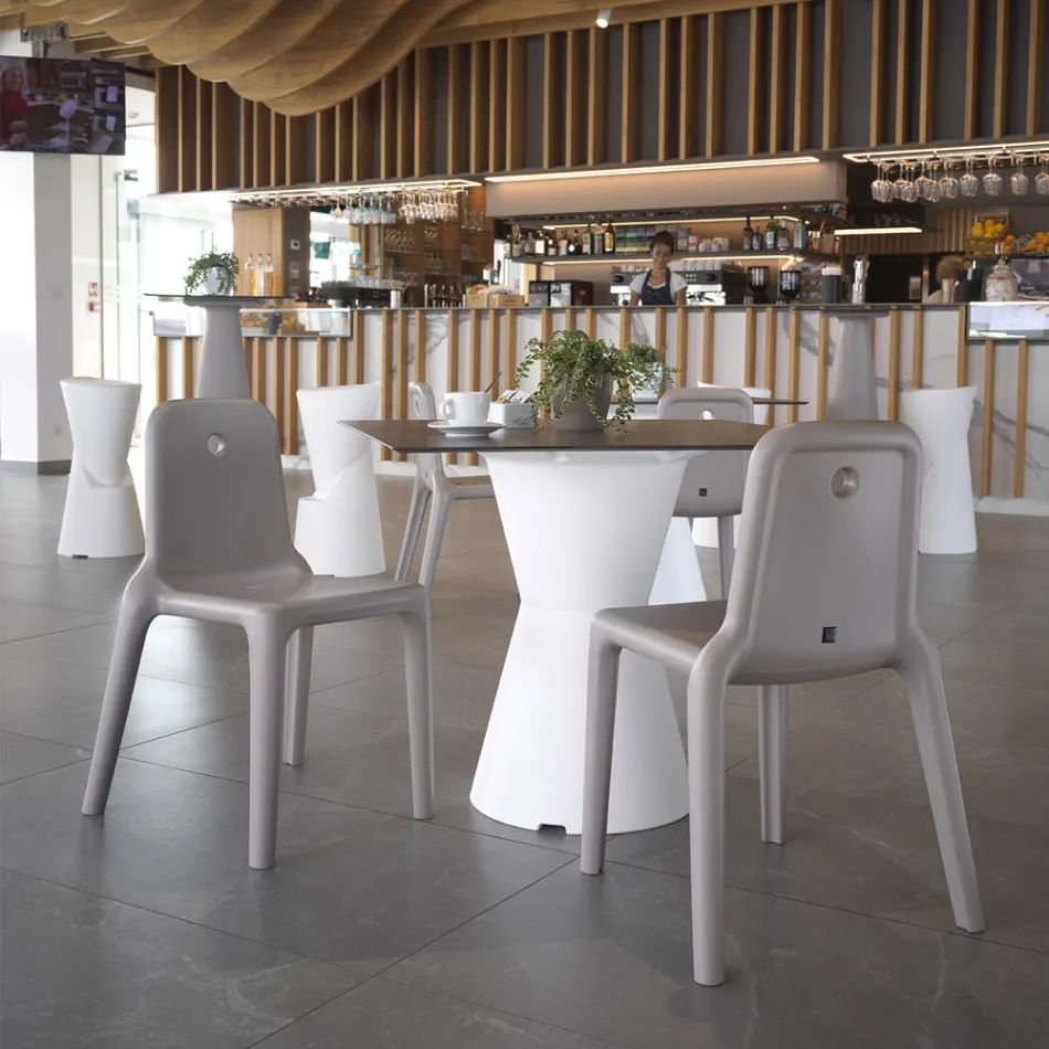 Outdoor-Stuhl aus Polyethylen 7 Farben Made in Italy 2 Stück - Ronnie Viadurini