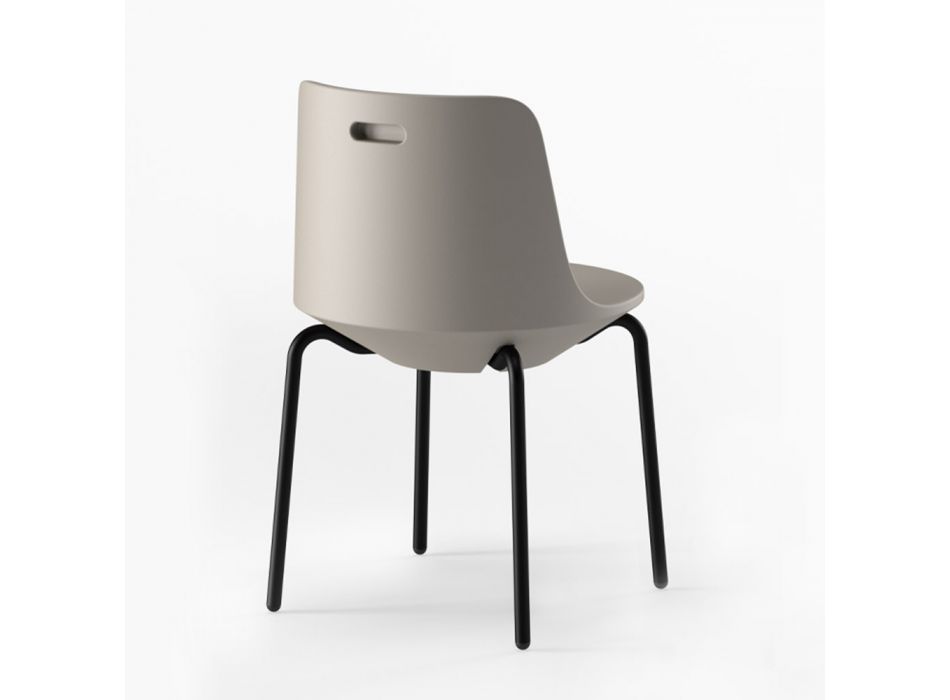 Outdoor-Stuhl aus Polyethylen und Aluminium Made in Italy 2 Stück - Rizia Viadurini