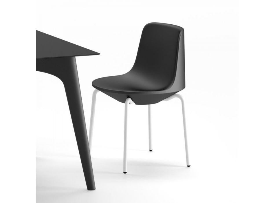 Outdoor-Stuhl aus Polyethylen und Aluminium Made in Italy 2 Stück - Rizia Viadurini