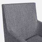 Outdoor Stuhl gepolstert in Stoff mit Aluminiumbeinen, 4 Stück - Nia Viadurini