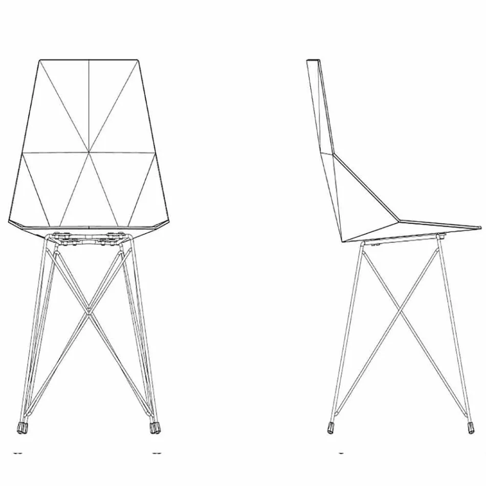 Vondom Faz Design Gartenstuhl aus Polypropylen und Edelstahl Viadurini