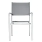 Stapelbarer Gartenstuhl aus Aluminium mit Design-Armlehnen - Gontran Viadurini