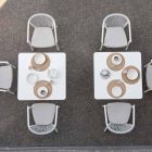 Stapelbarer Gartenstuhl aus Aluminium und technischem Stoff - Smart By Varaschin Viadurini