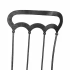 Stapelbarer Gartenstuhl aus Graphiteisen Made in Italy, 2 Stück - Catrina Viadurini